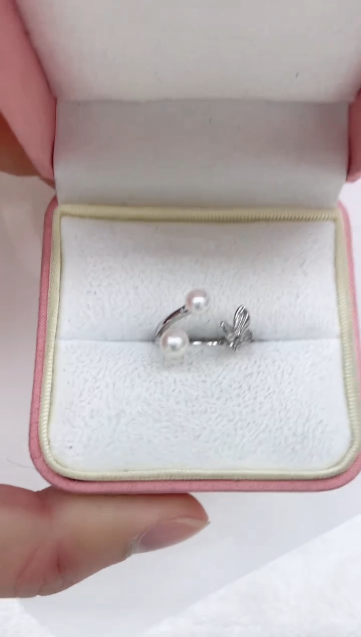 【闪购商品】海水珍珠戒指银S925镶嵌海水珍珠戒指