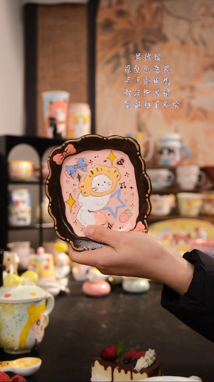 摆件陶鹿*茹旺的可以陶瓷设计师款