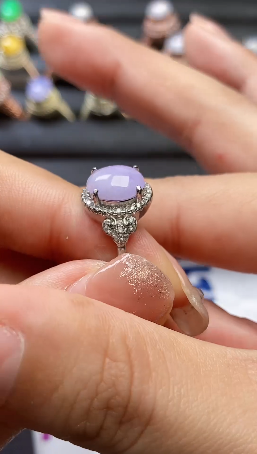 【闪购商品】翡翠戒指银S925镶嵌0000