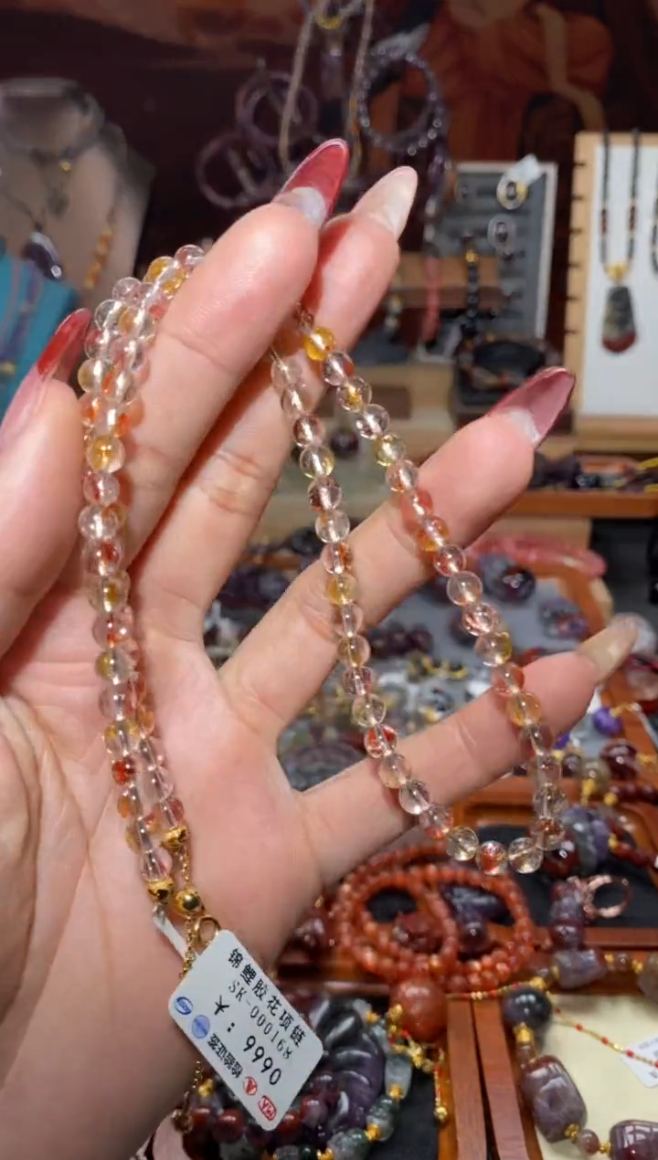 【闪购商品】水晶项链未镶嵌锦鲤胶花