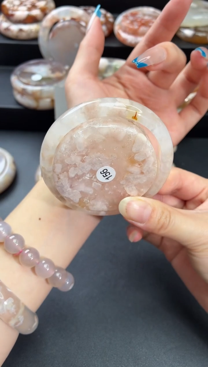 手镯玛瑙/玉髓未镶嵌石英质玉58圈57/58带(赠送镯心)