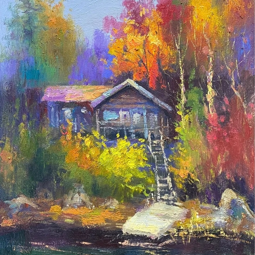 6007燕飞《浪漫满屋》原创手绘油画50*40cm适合客厅餐厅卧室