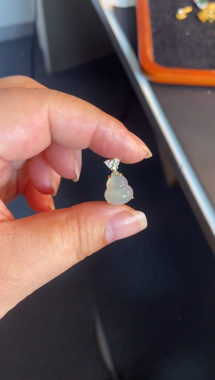 吊坠(不含链)银S925镶嵌翡翠1