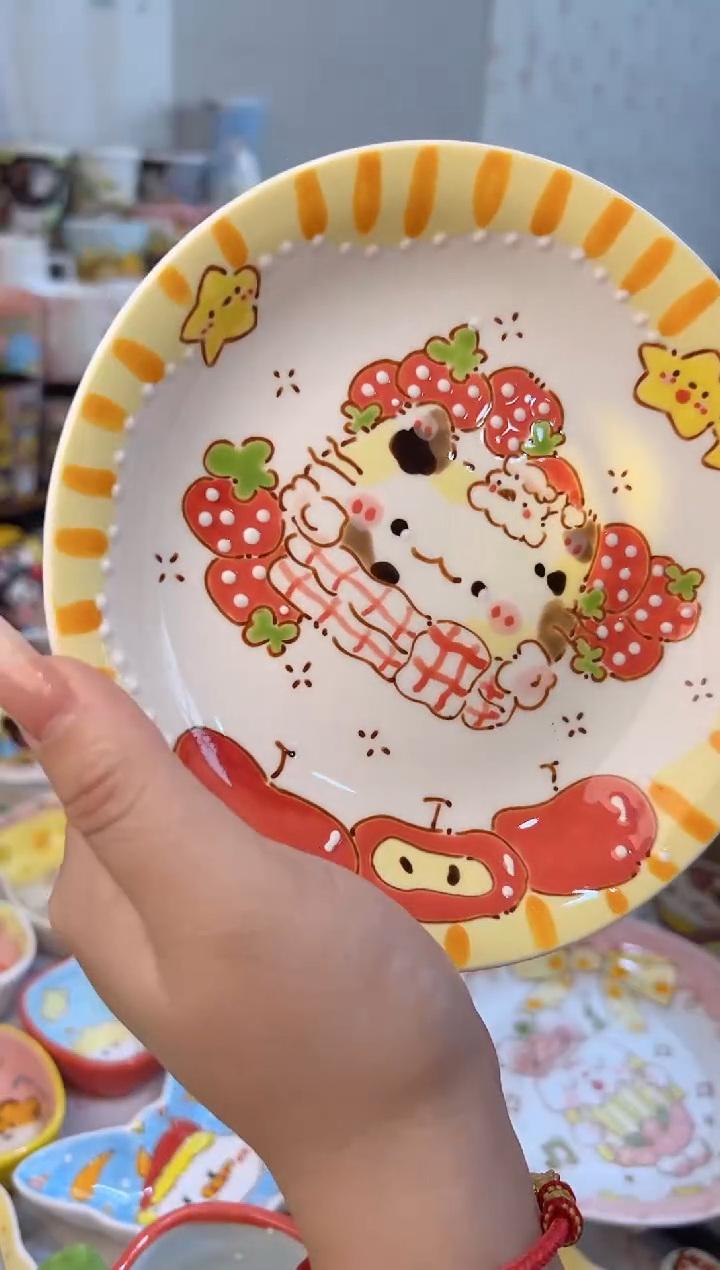 摆件陶景德镇陶瓷手绘微瑕