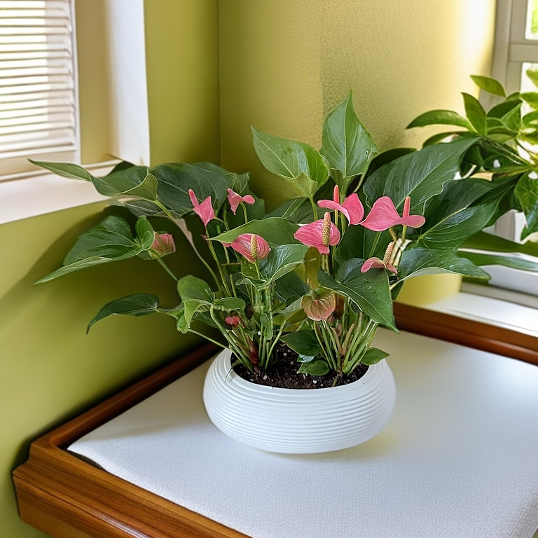 粉掌鸟巢盆水培土培植物室内好养绿植花卉四季常青懒人好养易活