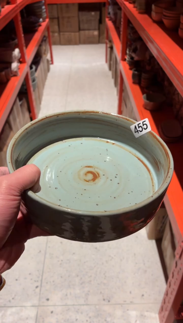 瓷片李**.455蓝麻点直身盘1个