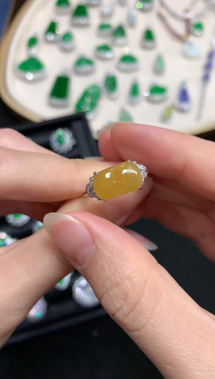 【闪购商品】翡翠戒指18K金镶嵌W316|1980