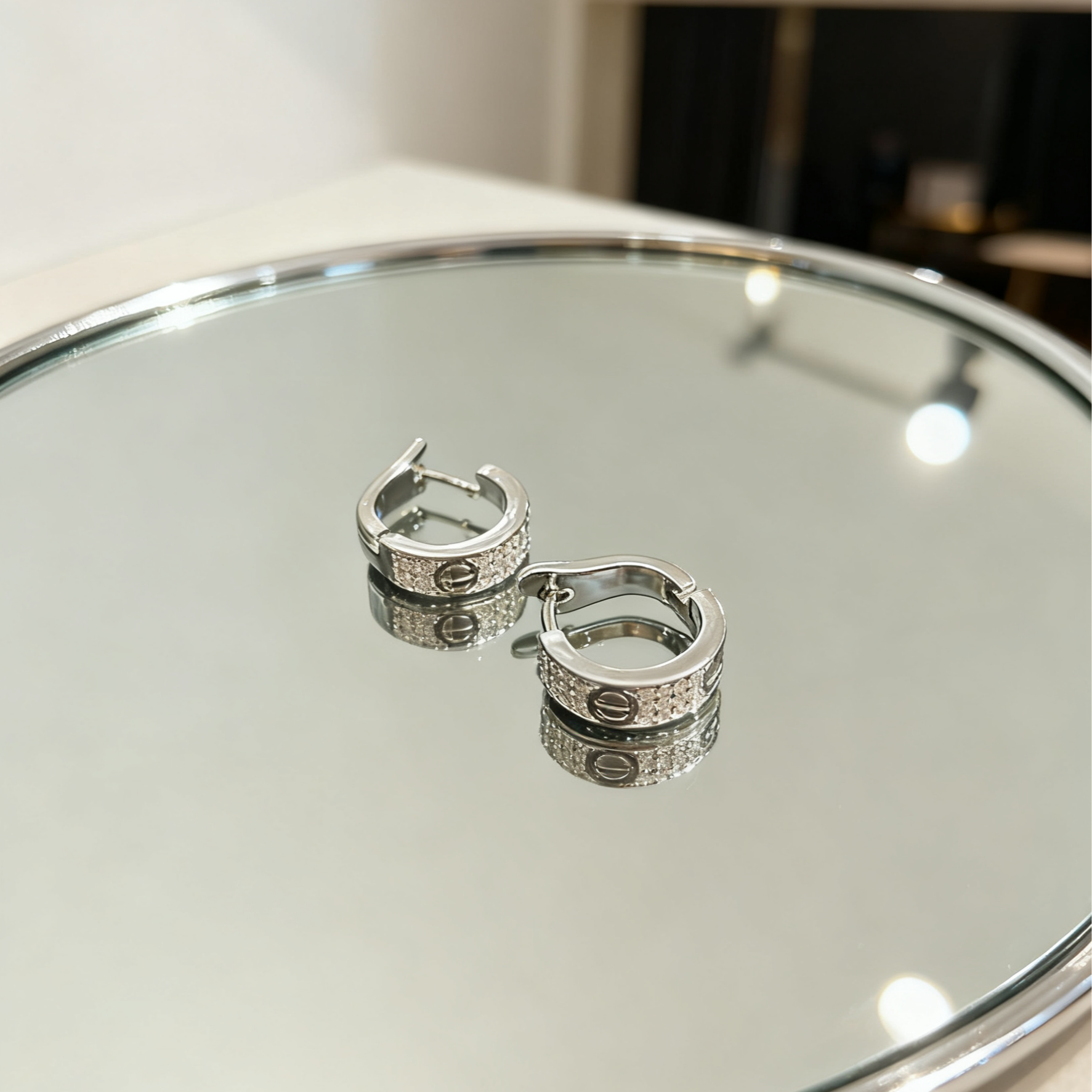 【越美丽】-V金意大利精工质感高级极简耳饰yx0418