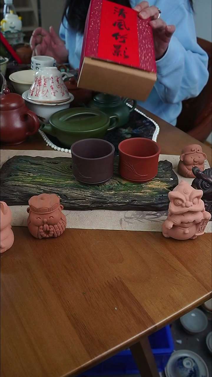 【茶瓷物语】紫砂对杯