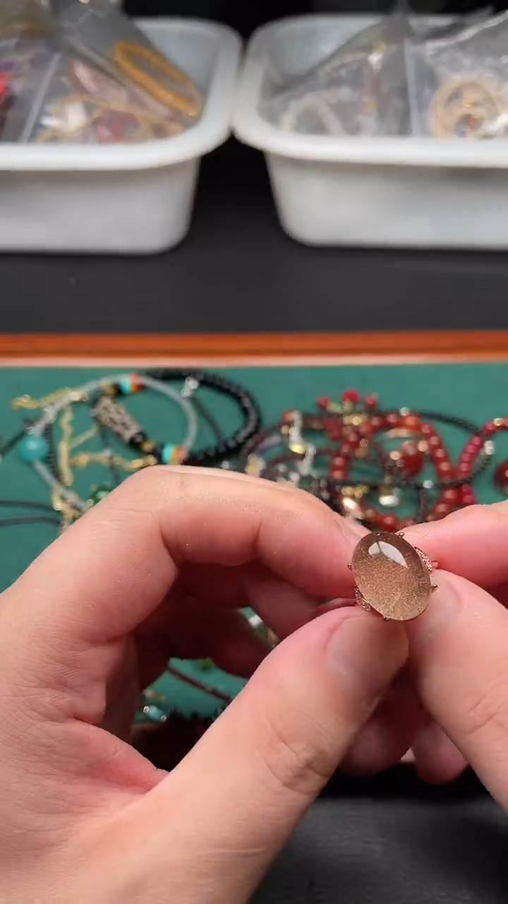 水晶戒指未镶嵌多样性发货拍一发一