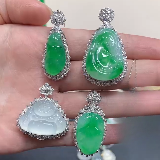 翡翠吊坠1件-18K金-多样性发货只发一件-Y06-BK|CXQ21