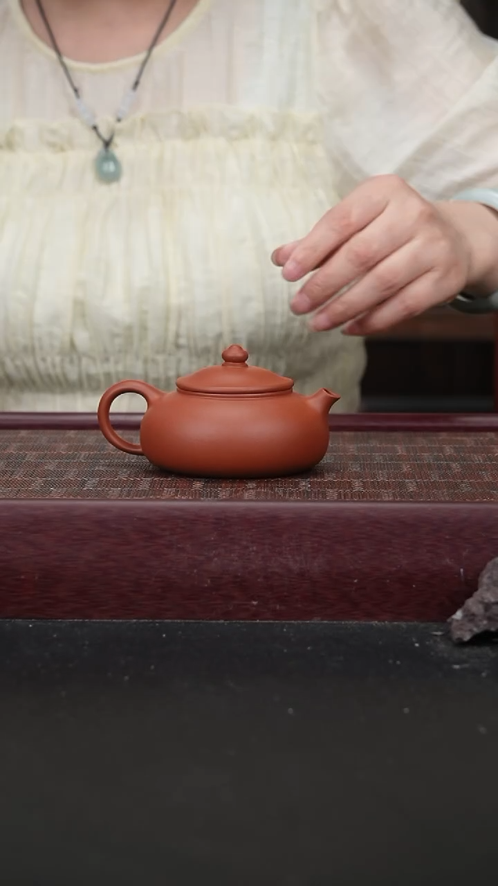茶壶紫砂LD朱泥寒江