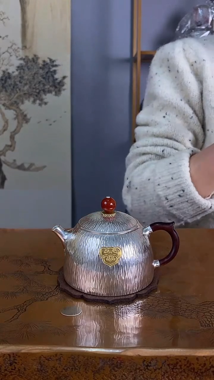 咖**记不二银工如意泡茶壶