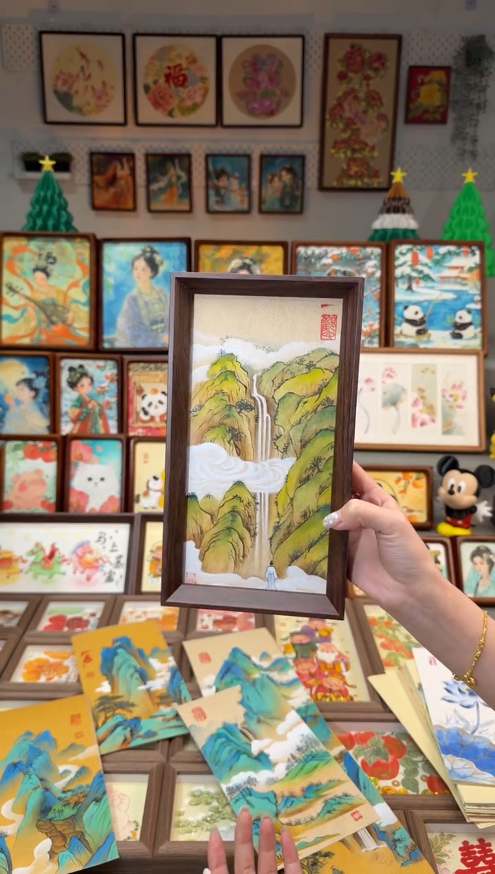 国画高山流水 手绘国画27