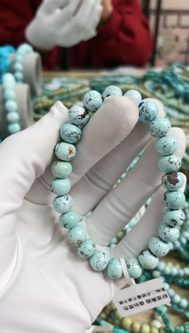 【闪购商品】绿松石珠宝奇石未镶嵌8mm+