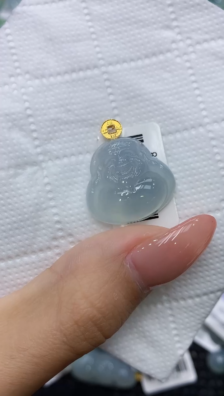 颈饰18K金镶嵌翡翠111111111111