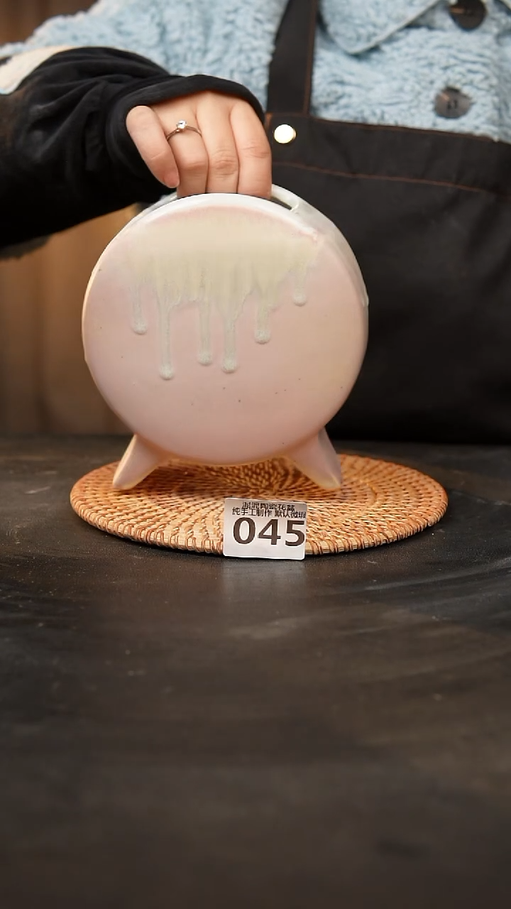 【闪购商品】瓷片045鼓盆大号口7*6高16