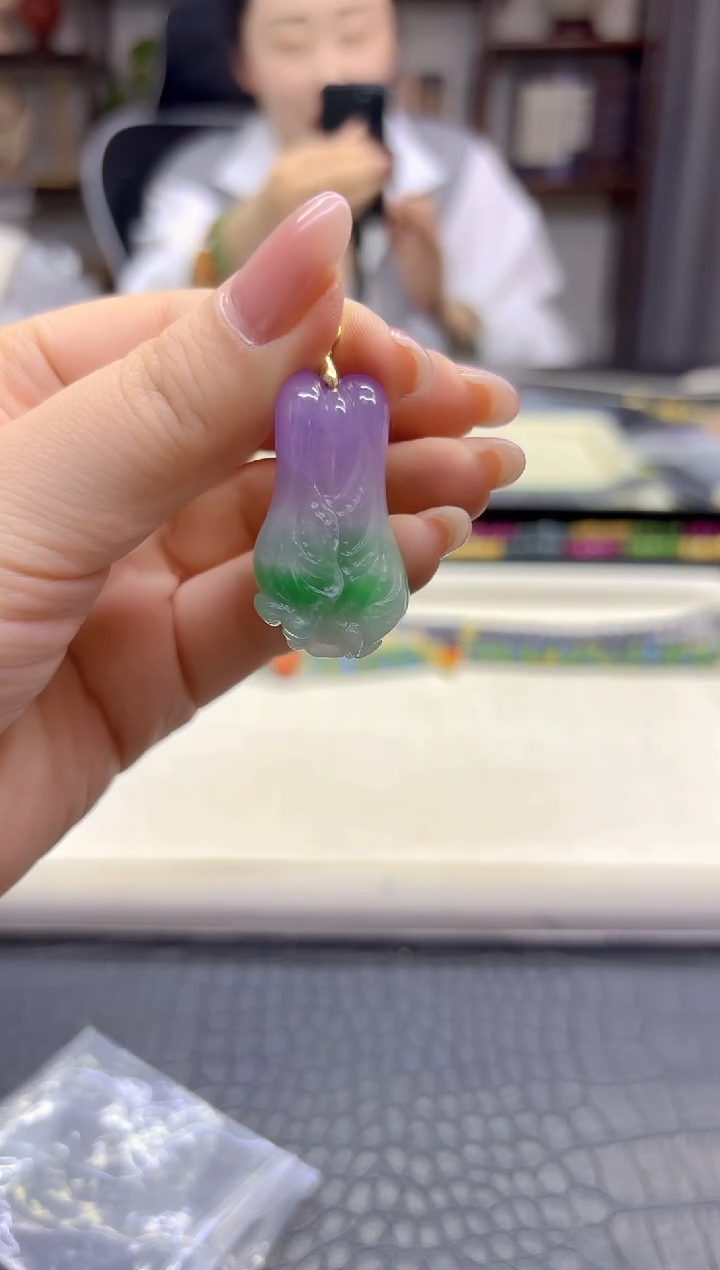 吊坠(赠链)14K金镶嵌翡翠DIY款D325