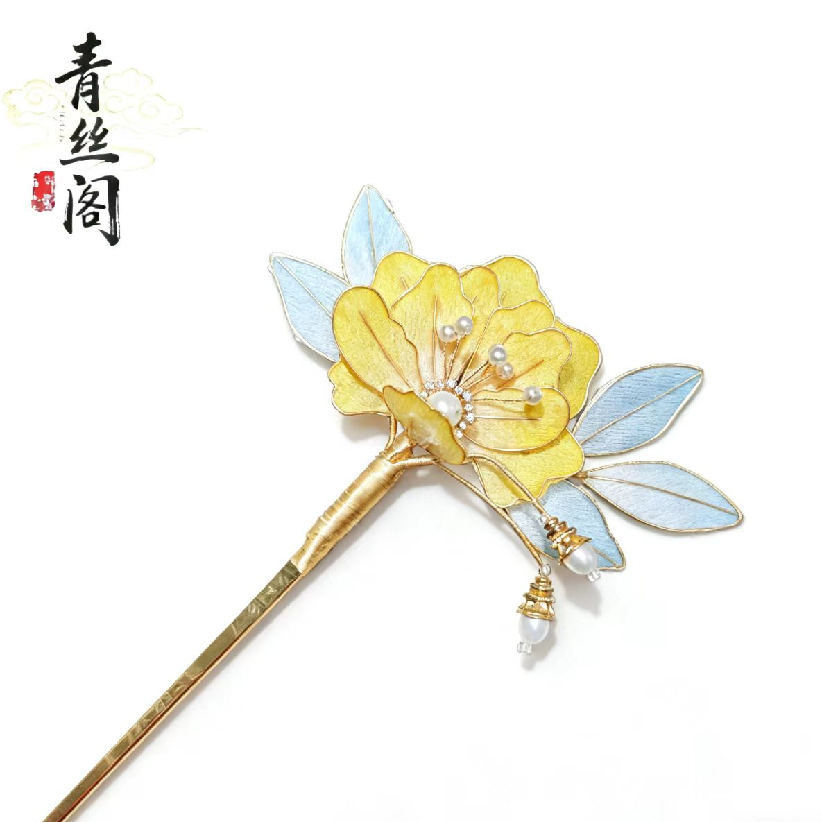 【非遗手作】古风饰品古风发饰绒面发饰古风古装发饰仙气（孤品B653 