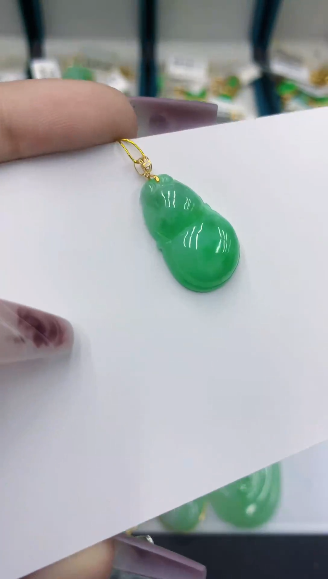 颈饰18K金镶嵌翡翠11111