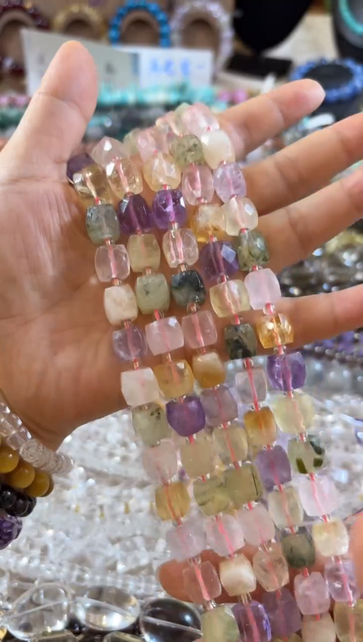 未镶嵌珠宝半成品水晶卡10多宝方糖