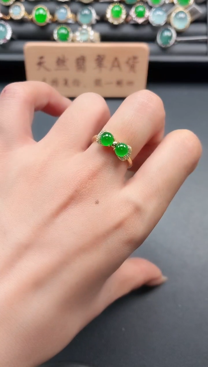 银S925镶嵌戒指翡翠11111