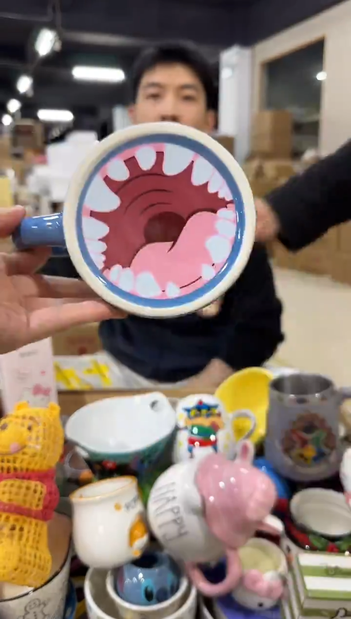 瓷片史迪仔馒头杯