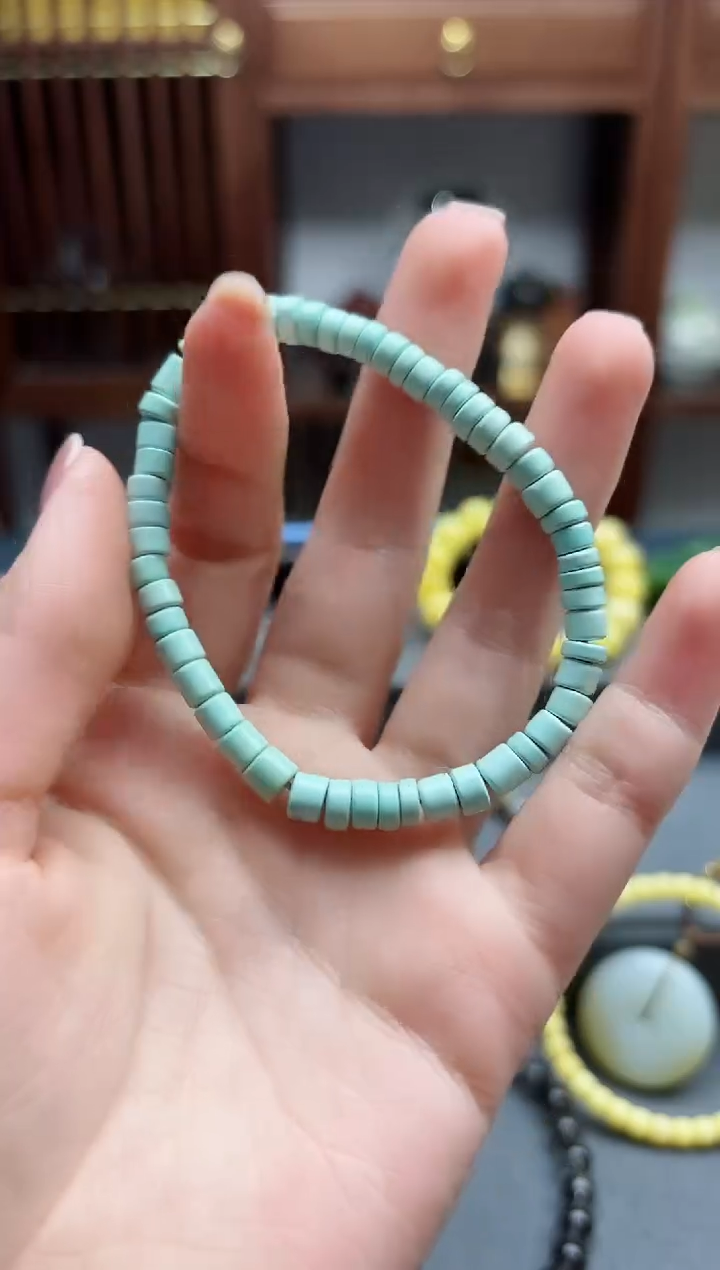 【闪购商品】绿松石手串未镶嵌松石直切手串WY