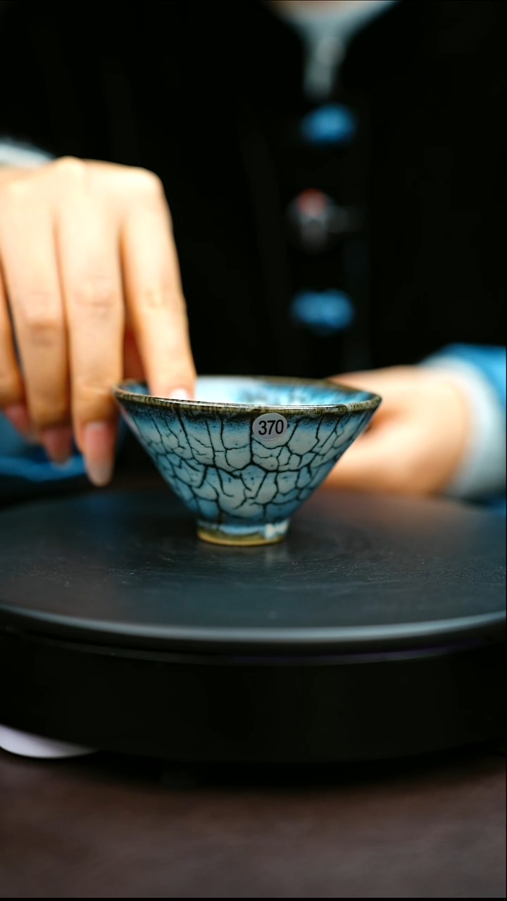 370#原矿钧瓷炉钧釉斗笠杯