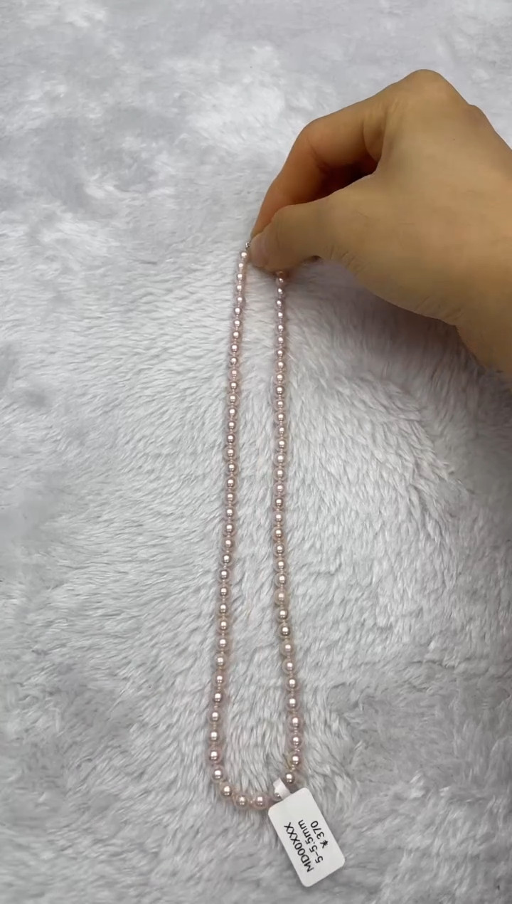 项链银S925镶嵌海水珍珠AK5-5.5mm