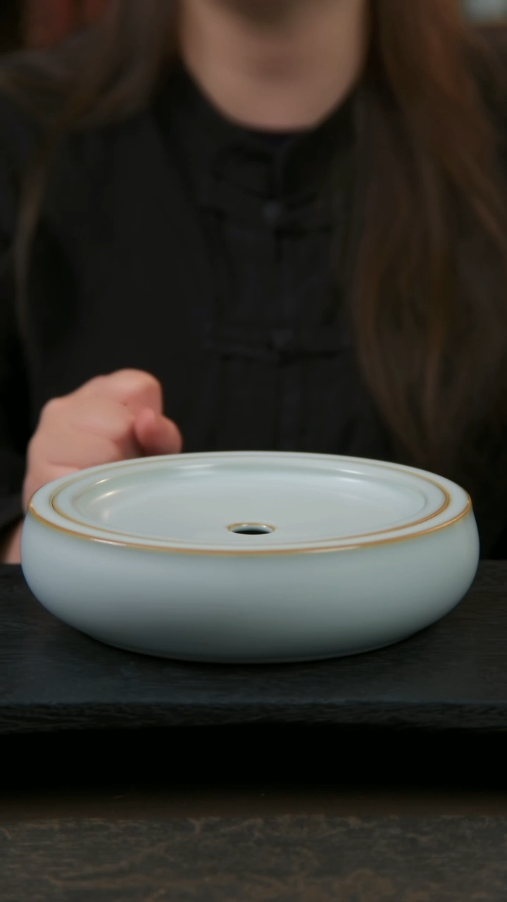 【闪购商品】杯宅寂壶承汝窑开片工艺1