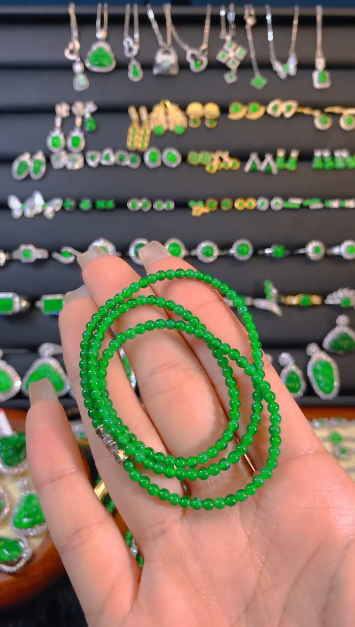 【闪购商品】翡翠颈饰银S925镶嵌小米