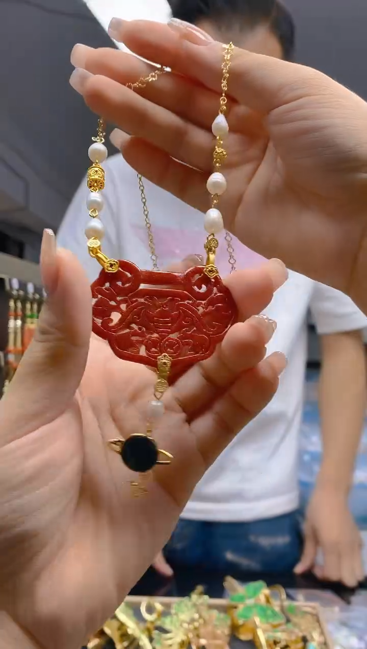 【闪购商品】翡翠耳饰合金227翡翠锁骨链