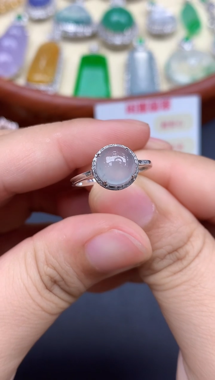 18K金镶嵌戒指翡翠252-中国好珍宝