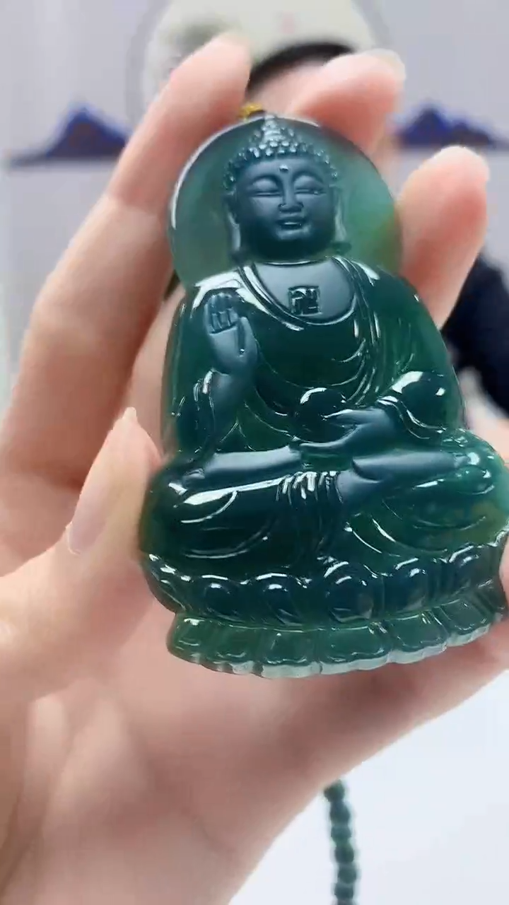 【闪购商品】定制翡翠未镶嵌5152zm-毛货挂件观音365