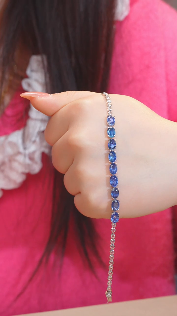 【闪购商品】蓝宝石手链18K金镶嵌（11ct）@@U0855