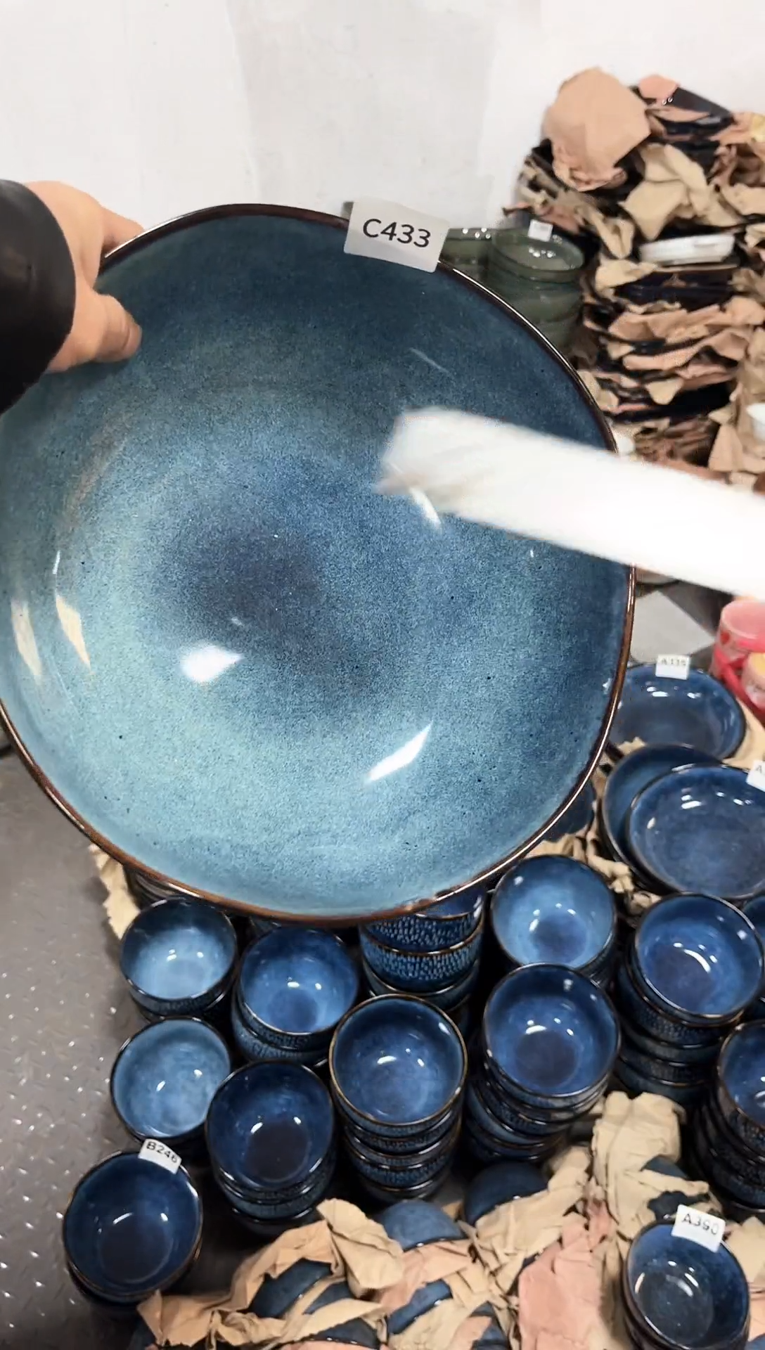 瓷片c433大盆一个外贸微瑕