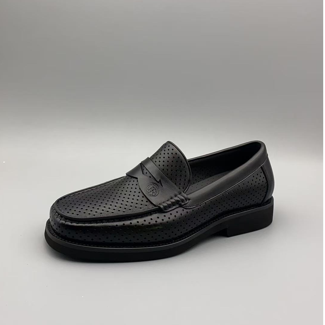 【费】2025年夏季新款男士休闲真皮打孔乐福鞋5146
