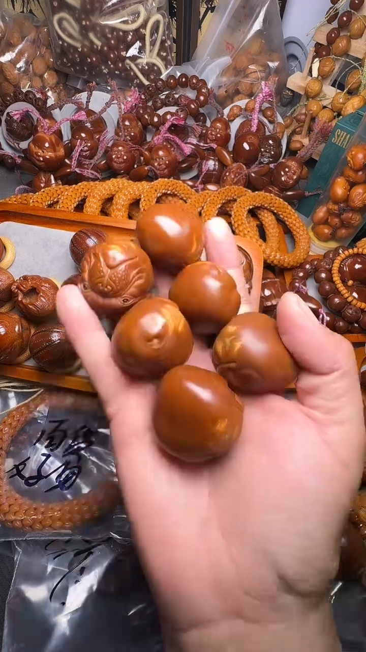 手串橄榄核大旺财一对