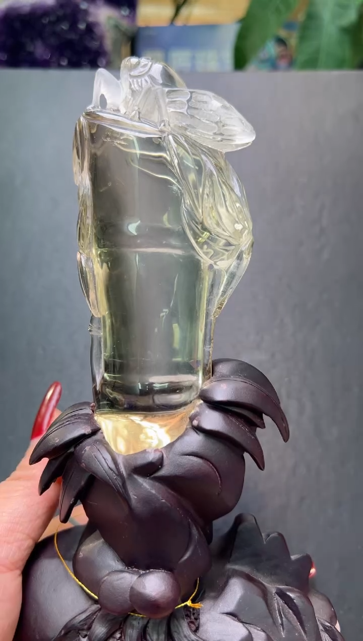 【闪购商品】水晶摆件未镶嵌黄水晶一鸣惊人摆件 M11906