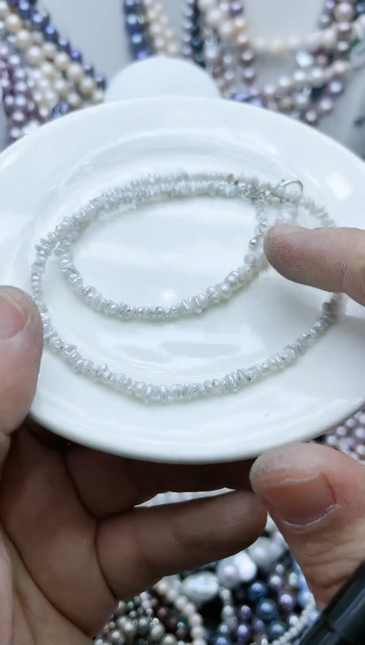 【闪购商品】淡水珍珠颈饰钛钢8