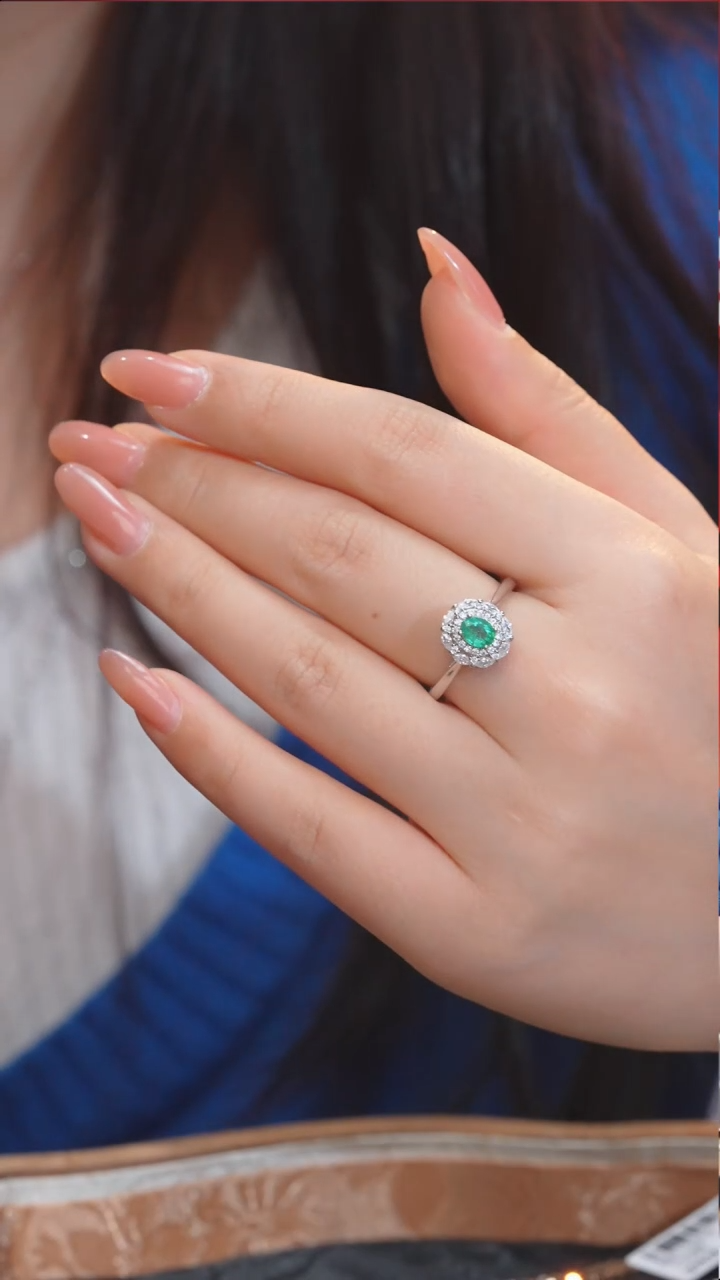 【闪购商品】祖母绿戒指未镶嵌多样性发 @@W9464