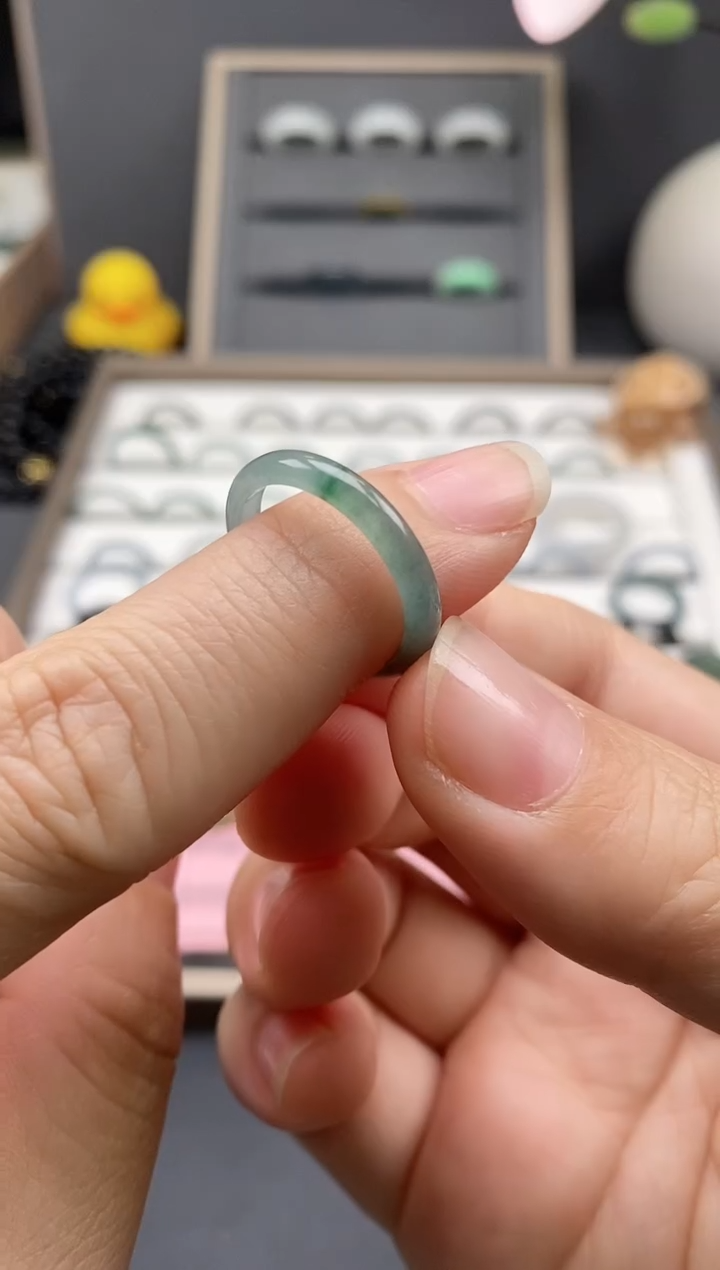 【闪购商品】翡翠戒指未镶嵌 天然A货翡翠戒圈6748