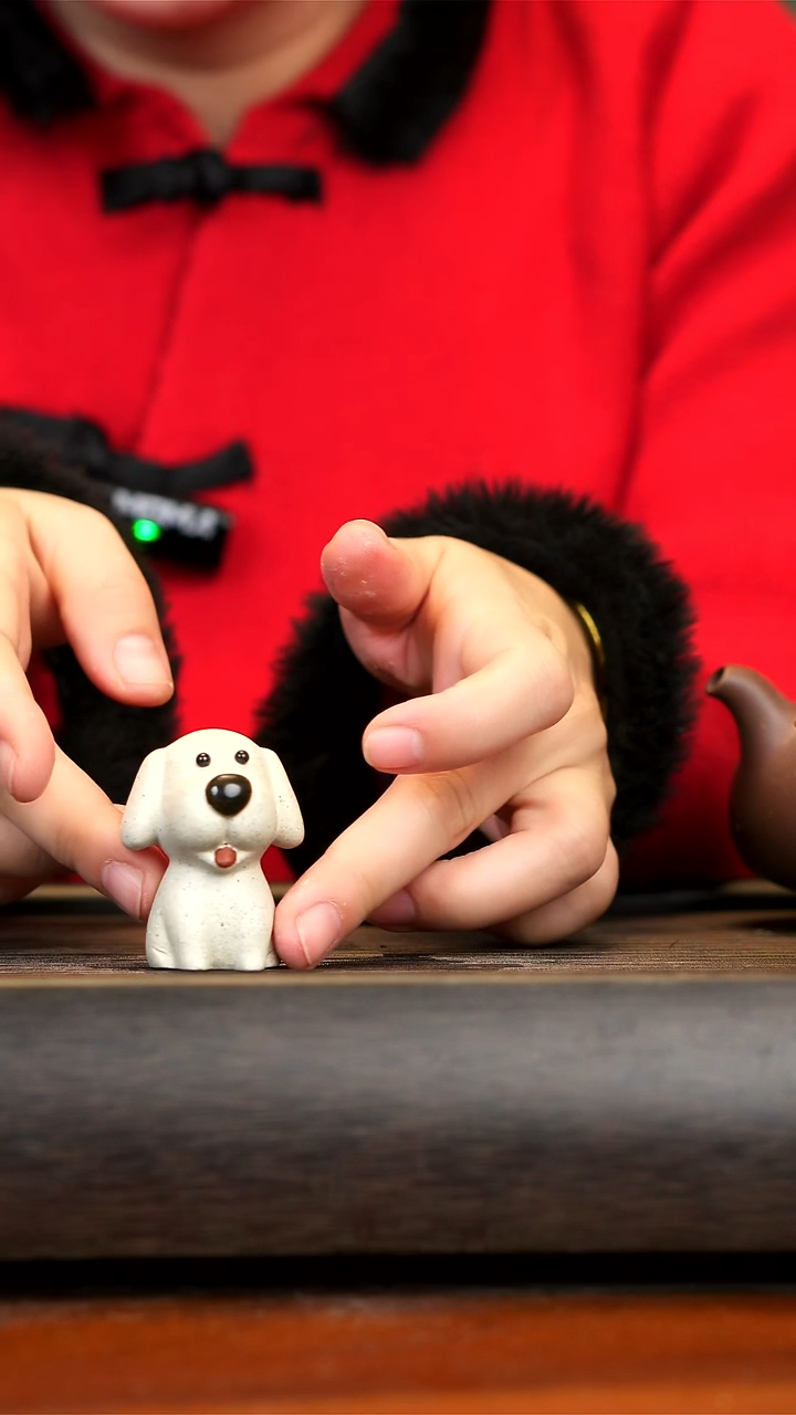 【闪购商品】紫砂茶壶白玉段小狗狗