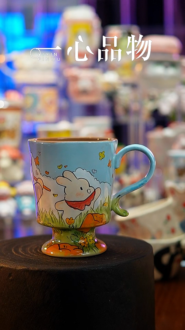 杯子瓷A107景德镇手工手绘杯子摆件