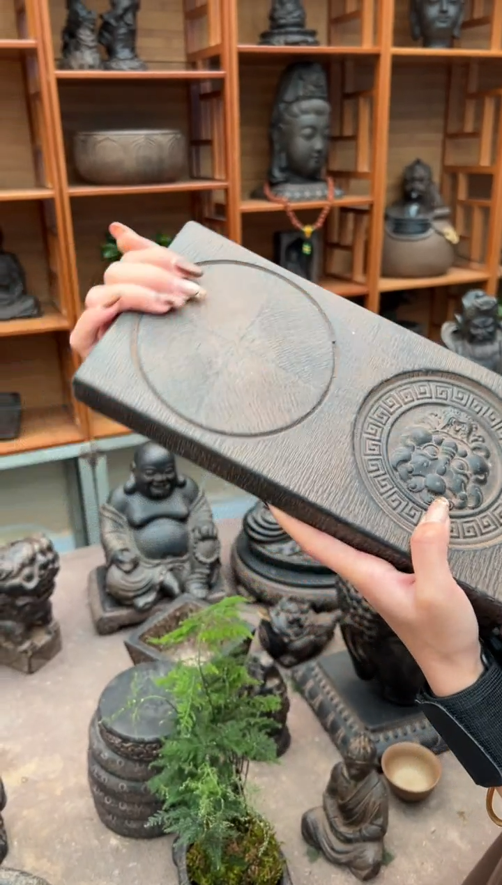 陶土【火山泥】兽头茶承