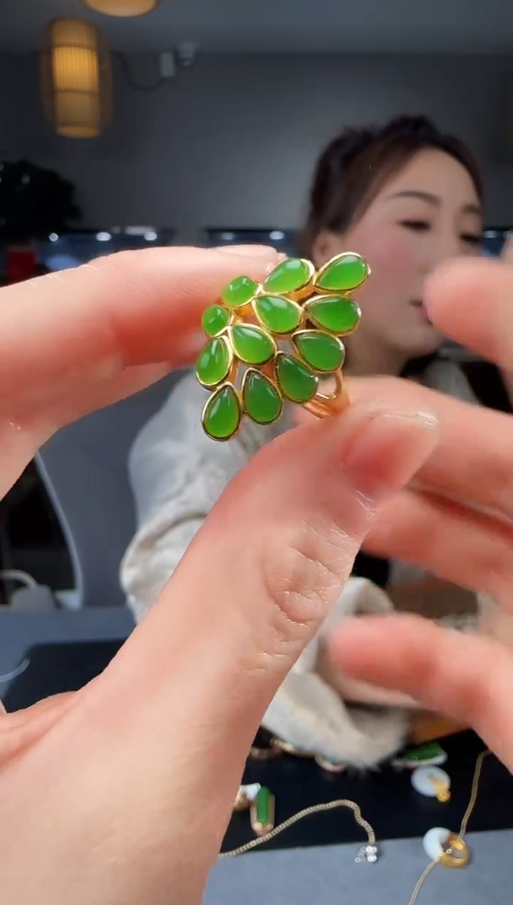 【闪购商品】和田玉戒指银S925镶嵌1