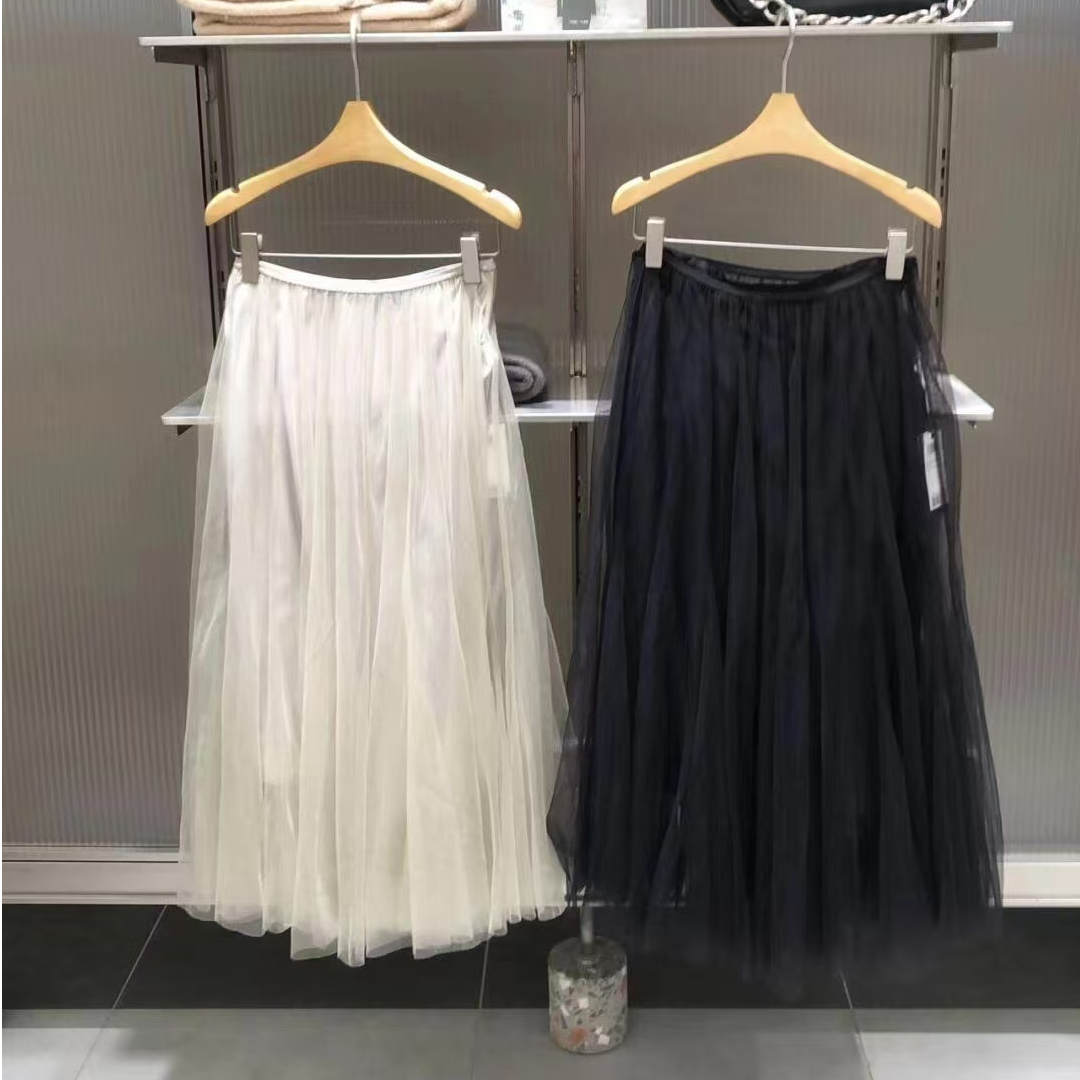 【吐血清仓】原单商场同款25春新品半身百褶纱裙5P2D21910半身裙