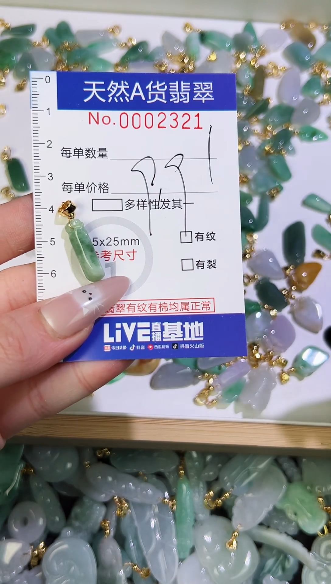【闪购商品】翡翠颈饰未镶嵌天然翡翠A货