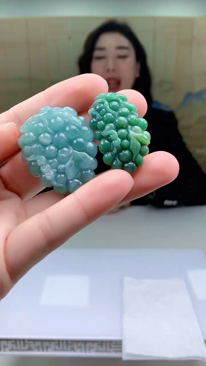 【闪购商品】定制翡翠未镶嵌4829bb-毛货挂件2个 33